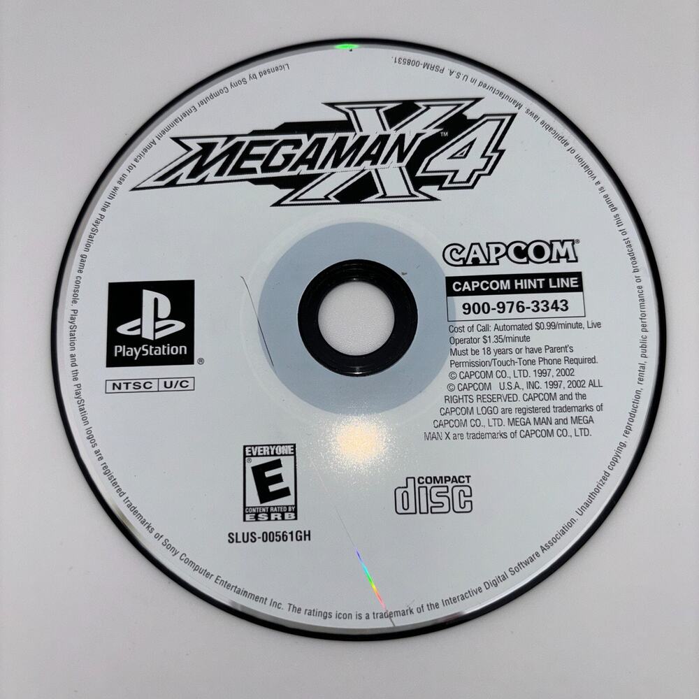 Mega Man X4 (PlayStation 1 PSX PS1) Disc Only